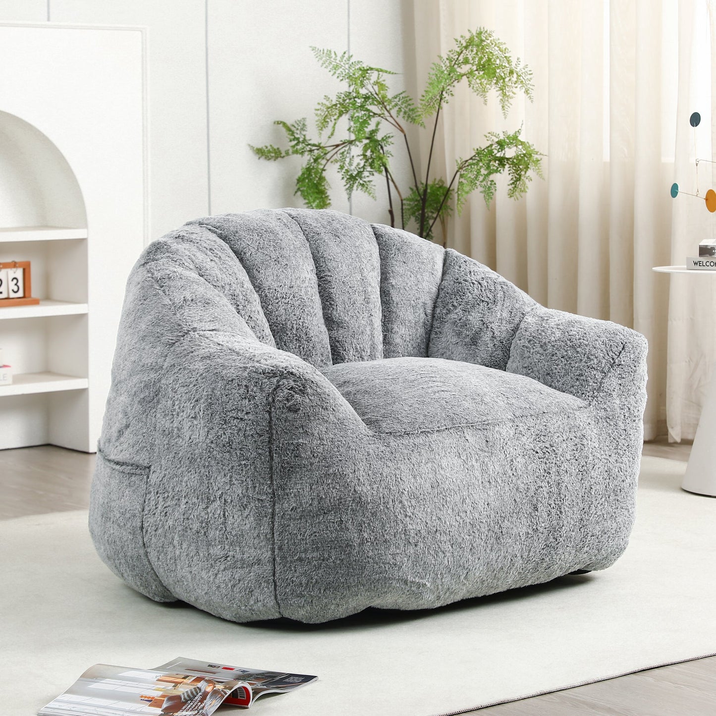 Bean Bag Chair with Armrests