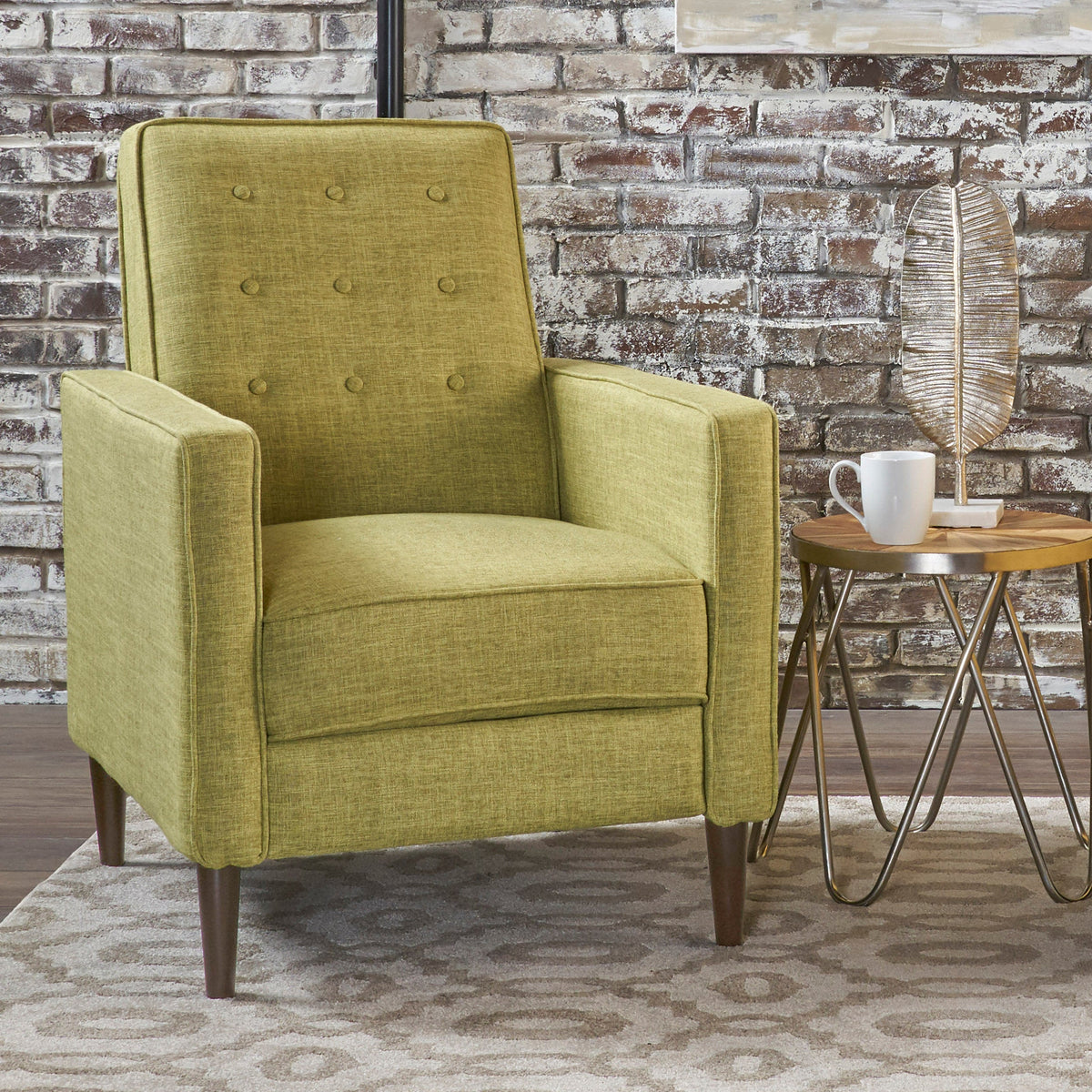 Mid-Century Modern Fabric Recliner Chair