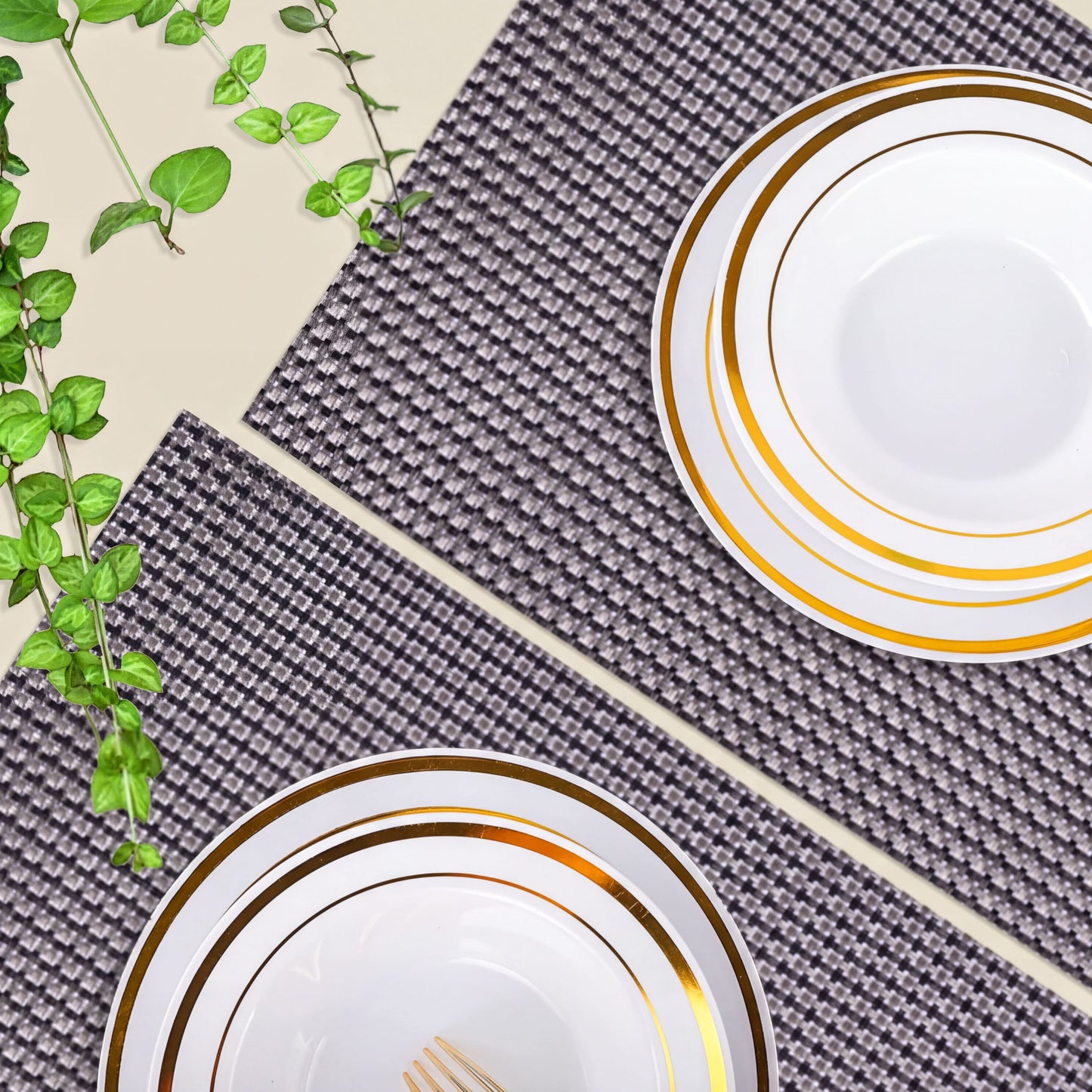 PVC Placemats – Non Slip, Heat Resistant Dining Table Mats for Indoor Outdoor Use