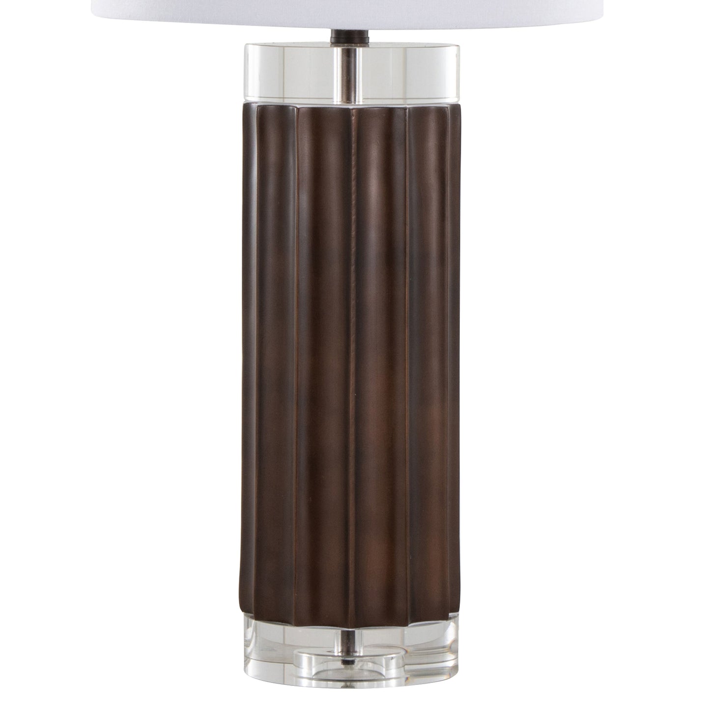 Cylinder Fluted 29.25" Contemporary Polyresin Table Lamp