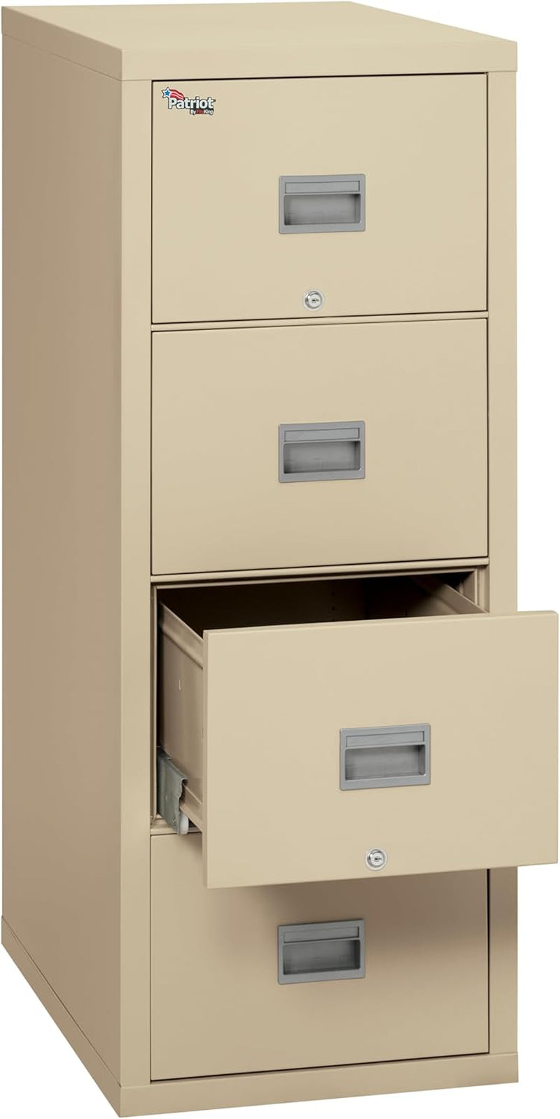 Patriot Vertical 4 Drawer Fire Safe File Cabinet 1 Hour Parchment