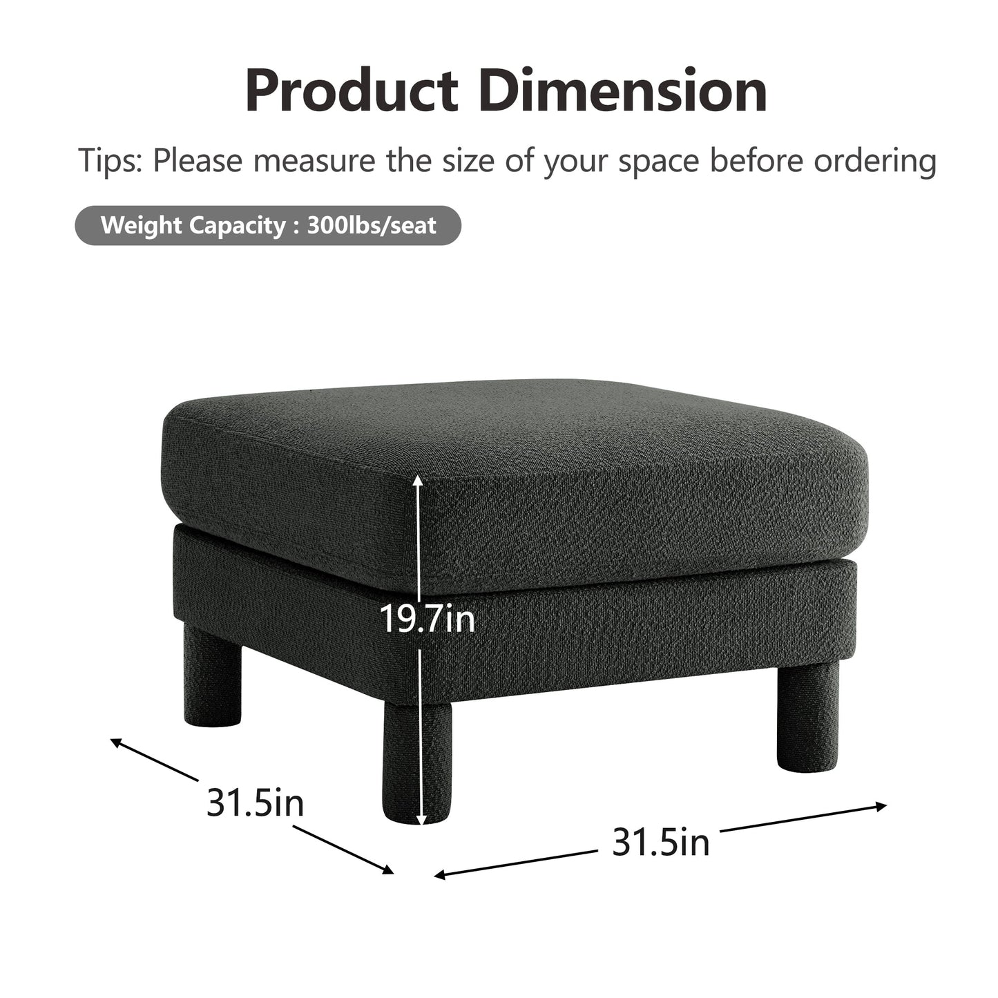 Ottoman Polyester-Dark