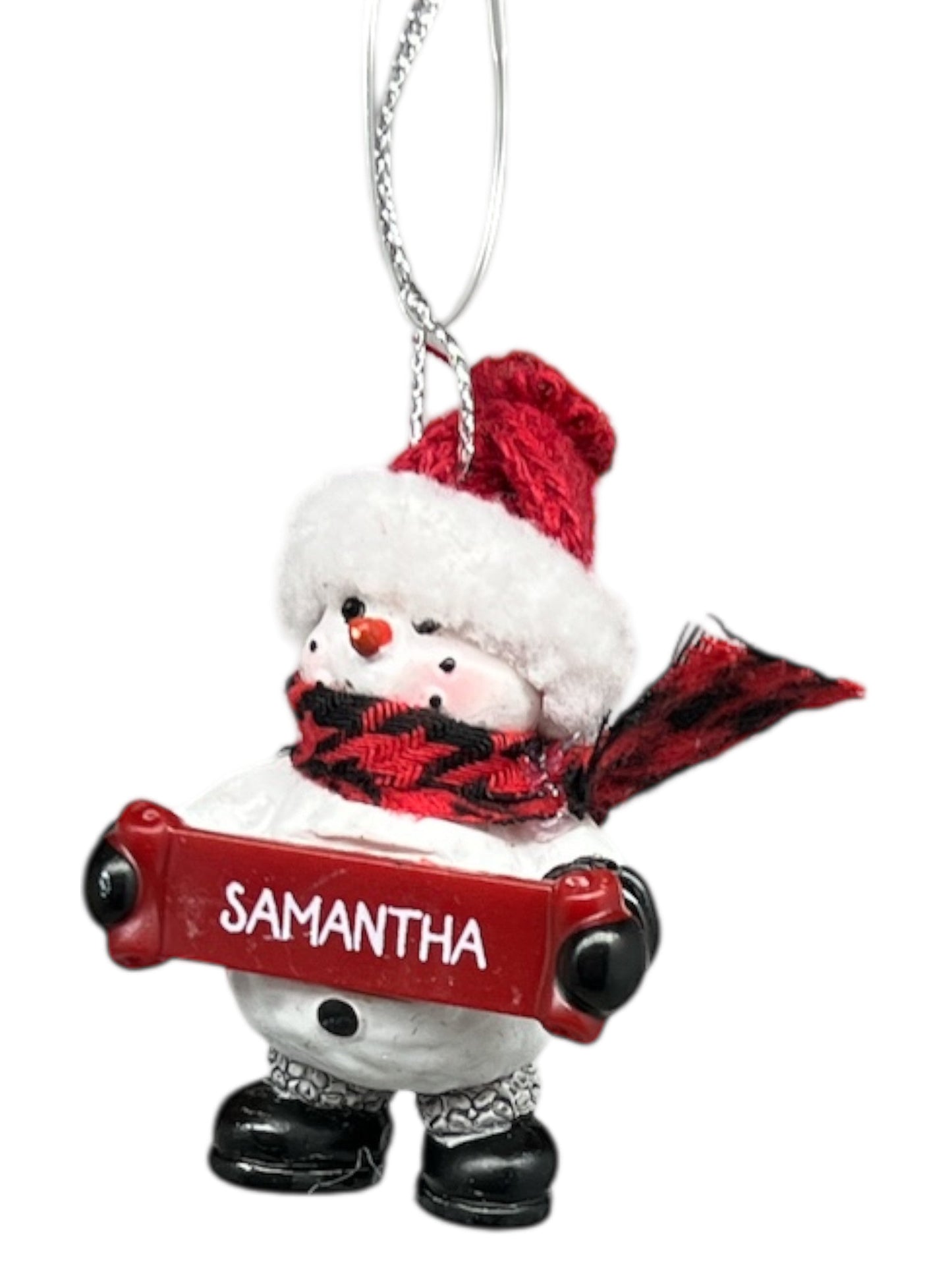 Cozy Snowman Ornament (Letters S - Z) -