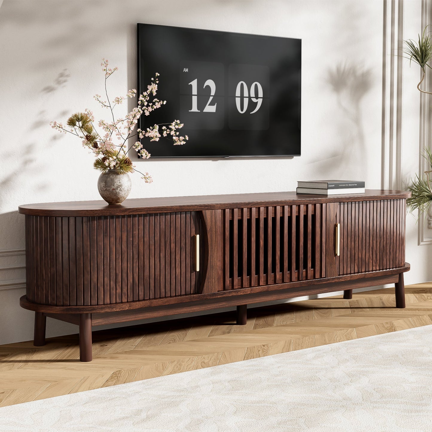 Modern Farmhouse TV Stand for 75" TVs