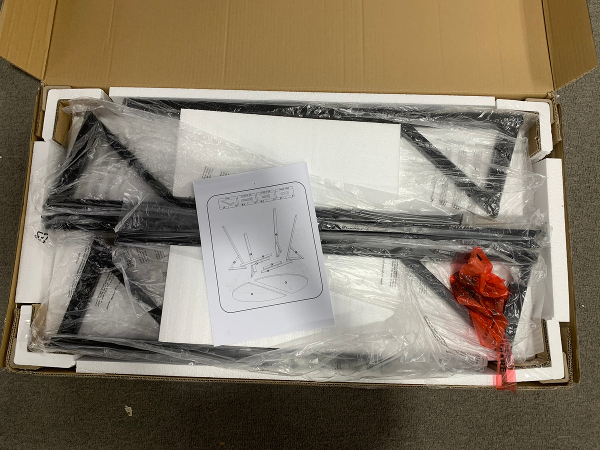 35.43 Inch Round Dining Table with Metal Frame