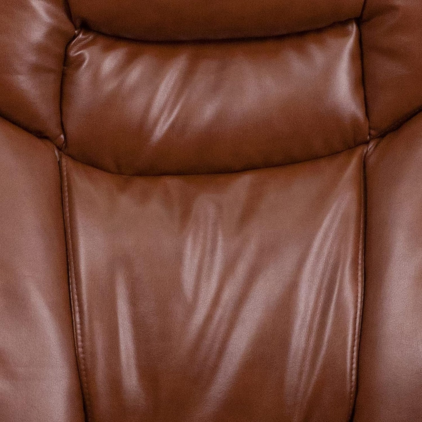 Allie Leathersoft Upholstered Recliner With Ottoman Brown