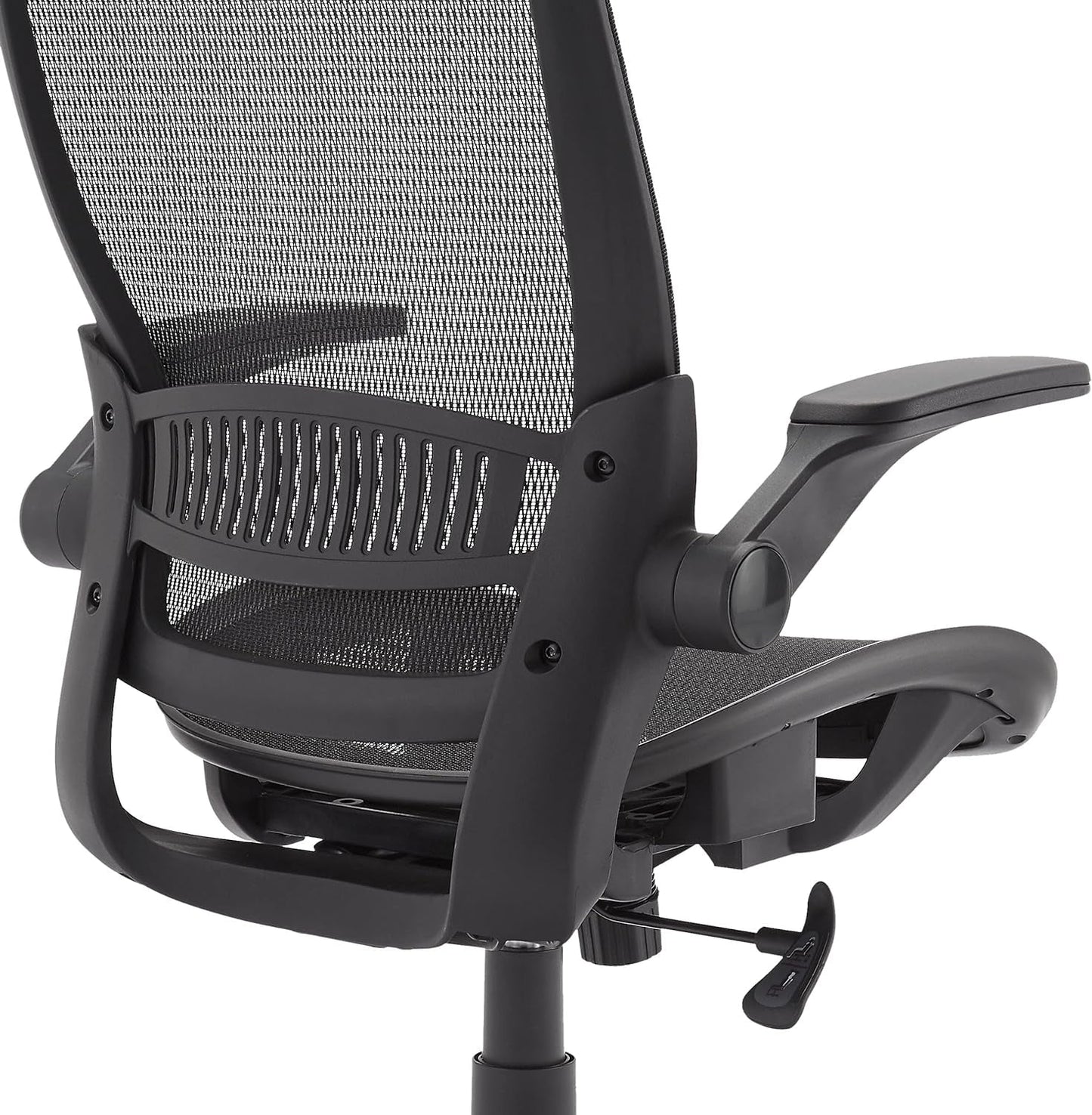 Ergonomic High Back Chair With Mesh Seat Flip Up Armrests