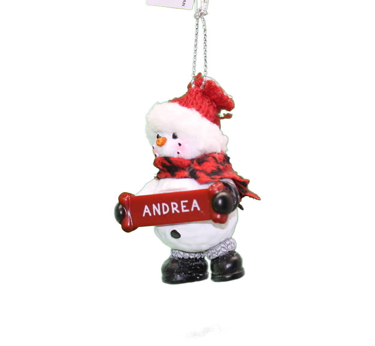 Cozy Snowman Ornament (Letters A - F) -