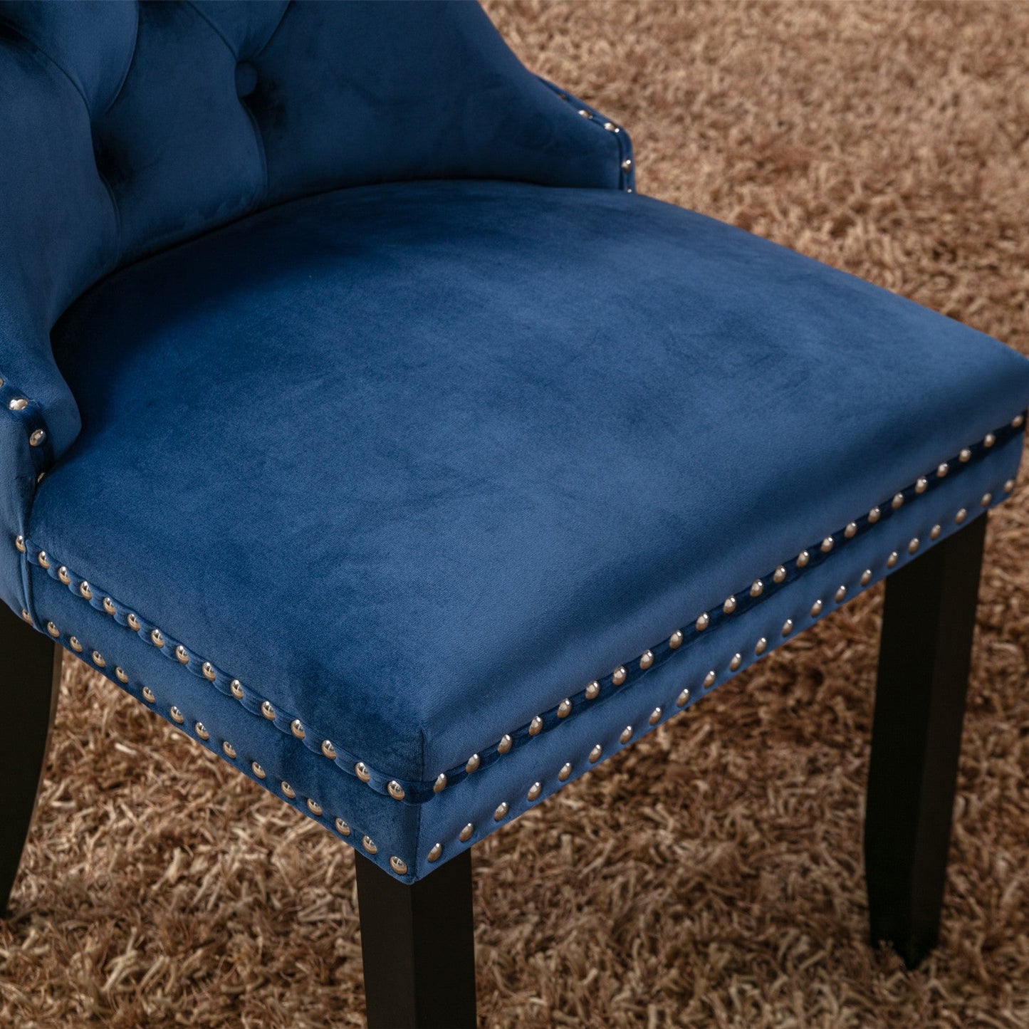 Nikki Collection Modern Tufted Velvet Upholstered Dining Chair Set of 2