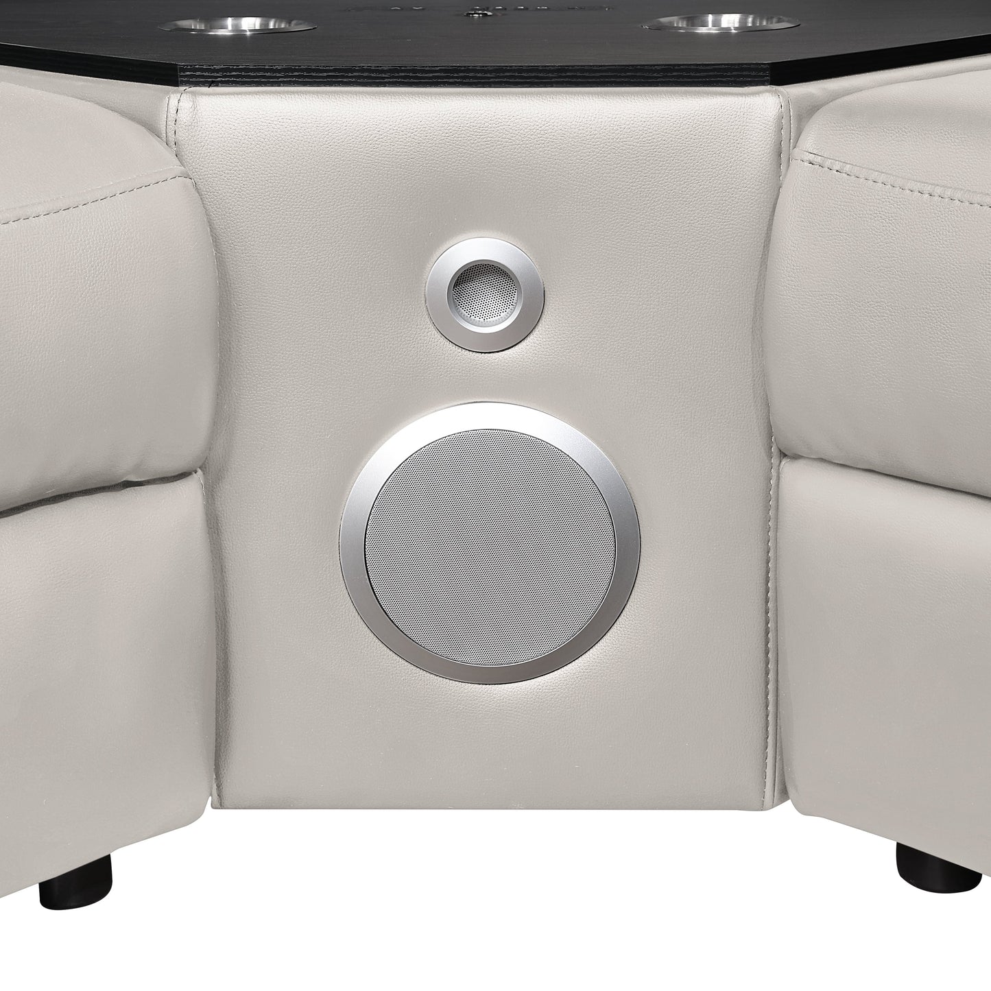 Nova Modern Style Sectional with Console and Bluetooth Speaker