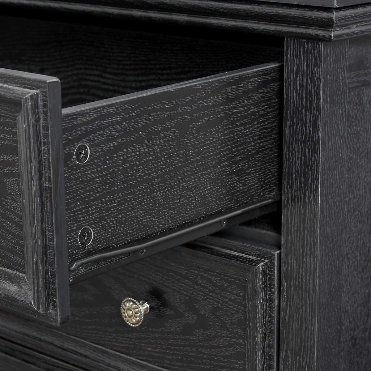 Modern 5-Drawer Dresser with Storage Cabinet