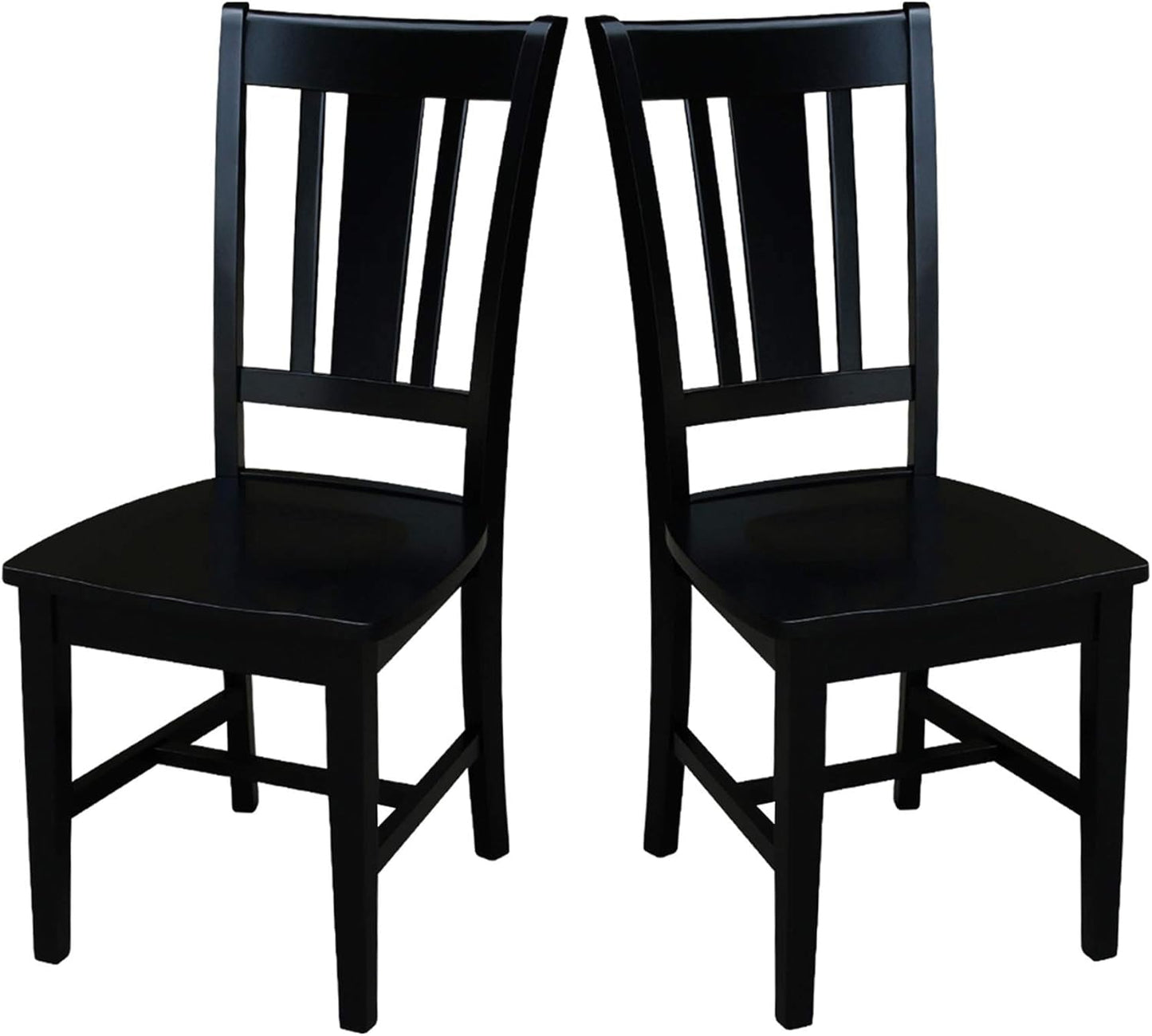 San Remo Splatback Dining Chairs Set Of Two, Black