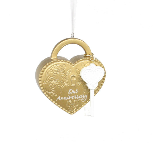 Anniversary Lock and Key Ornament