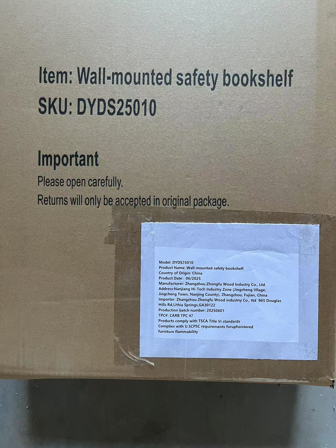 Wall-Mounted Kids Bookshelf with 3 Front-Facing Display Shelves