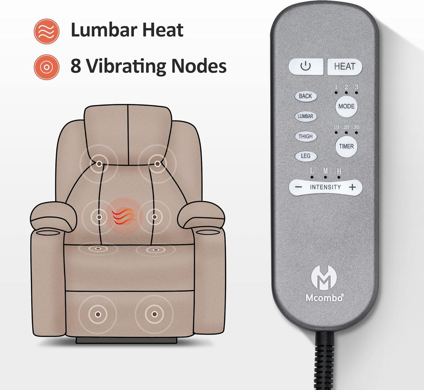 Power Lift Recliner Chair Large Size Massage For Living Room