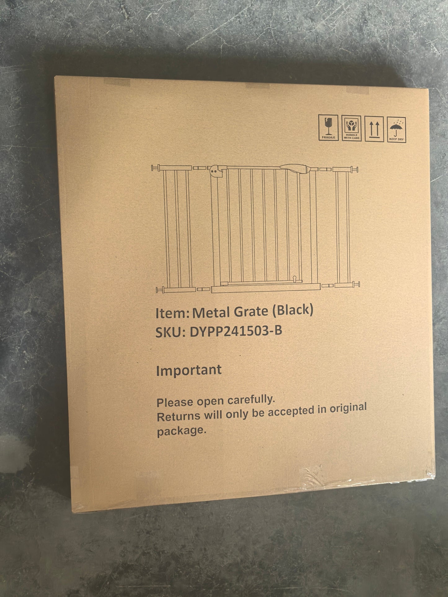 29.5-44.1" Wide Baby Gate for Stairs and Doorways