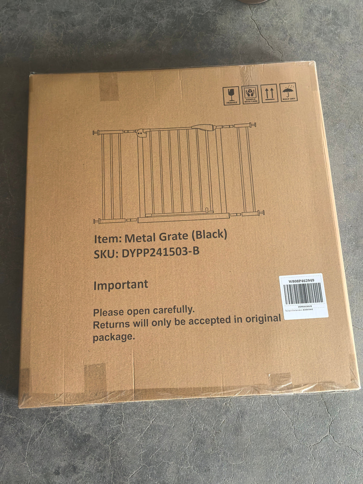 29.5-44.1" Wide Baby Gate for Stairs and Doorways