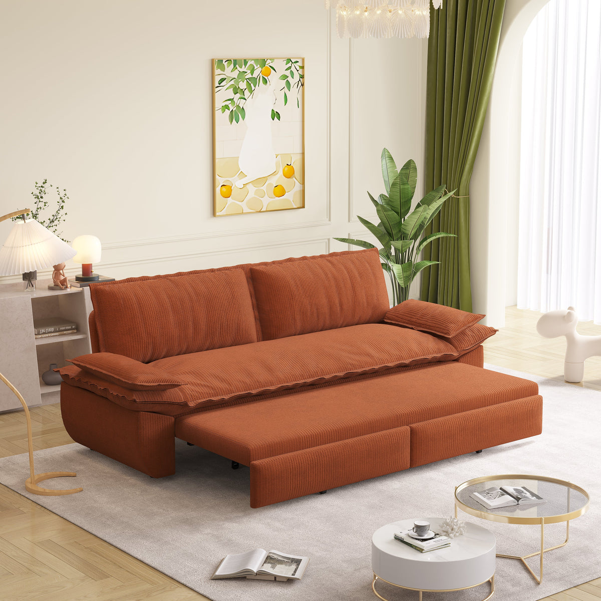 73.2" Queen Pull Out Sofa Bed