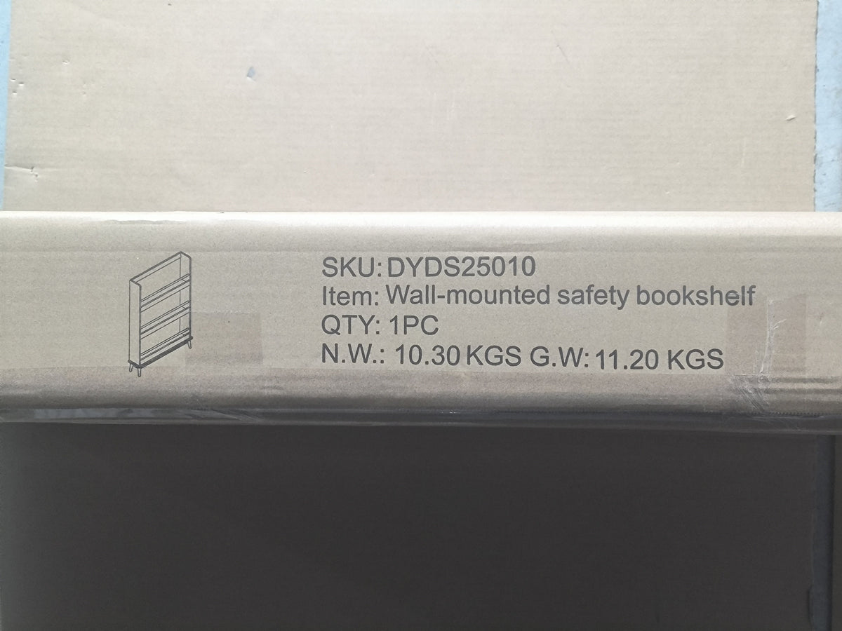 Wall-Mounted Kids Bookshelf with 3 Front-Facing Display Shelves