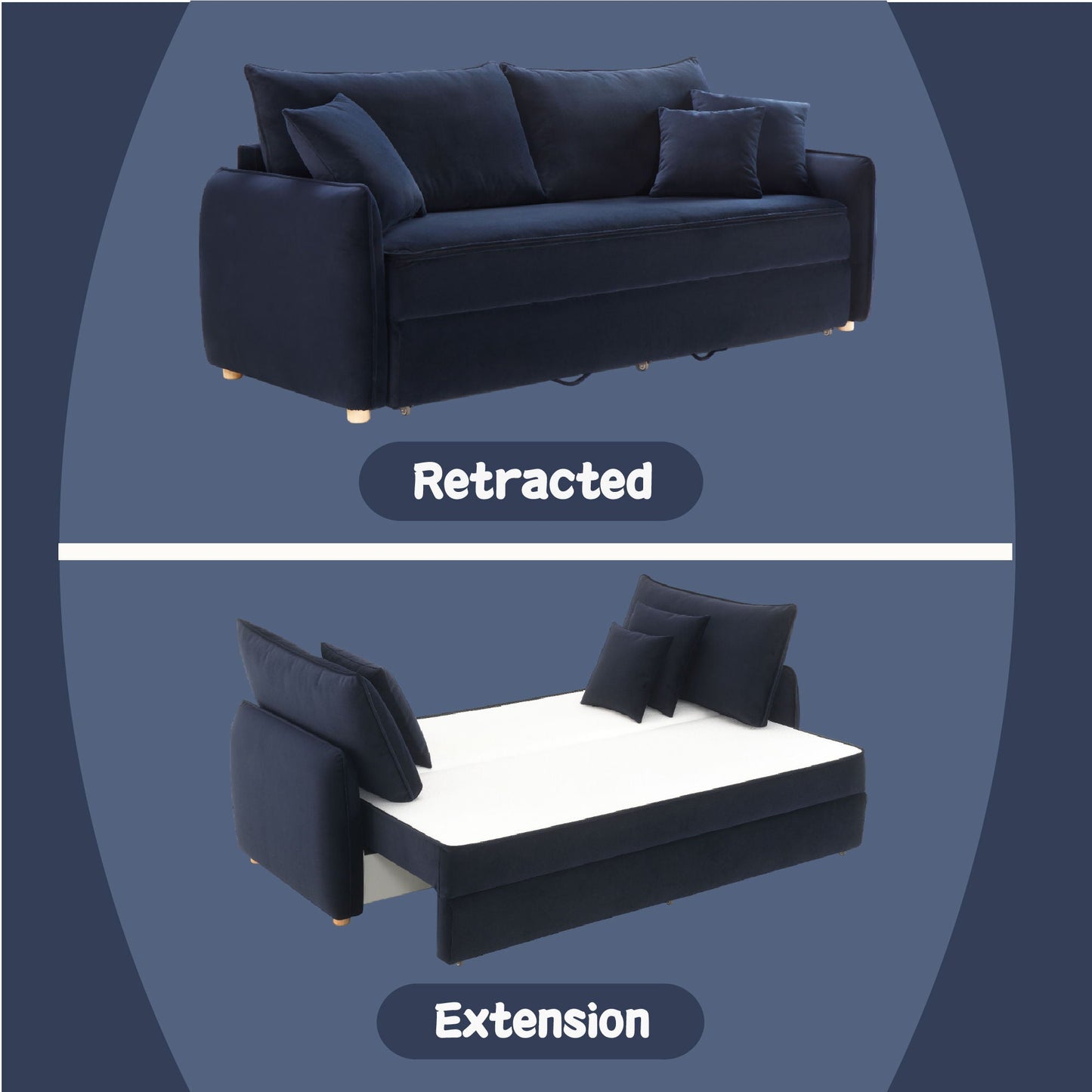 Irina Pull Out Sleep Sofa With Storage