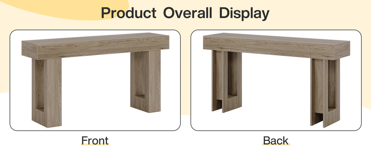 63 Inches Farmhouse Console Table