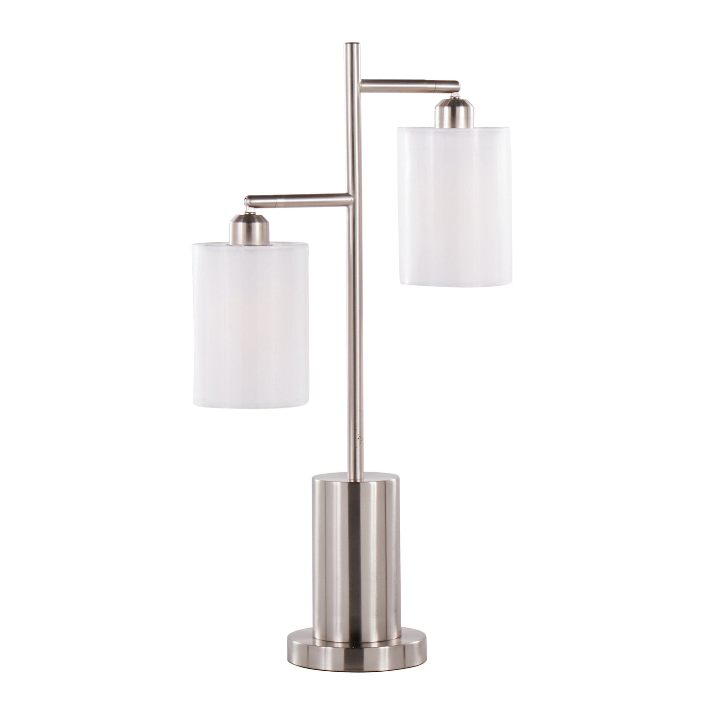 Cannes Contemporary Table Lamp in Nickel Metal