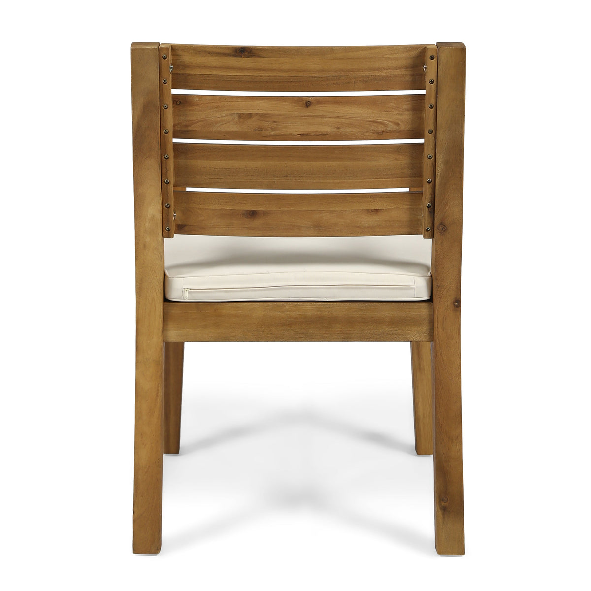 Outdoor Acacia Wood 7-Piece Dining Set with Rope-Woven Armchairs
