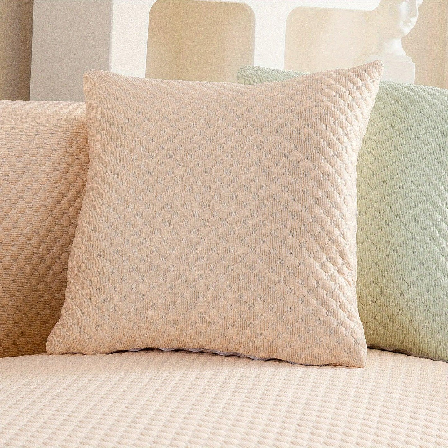 Breathable Ice Silk Light Gray Couch Cover - Cooling & Anti-Scratch