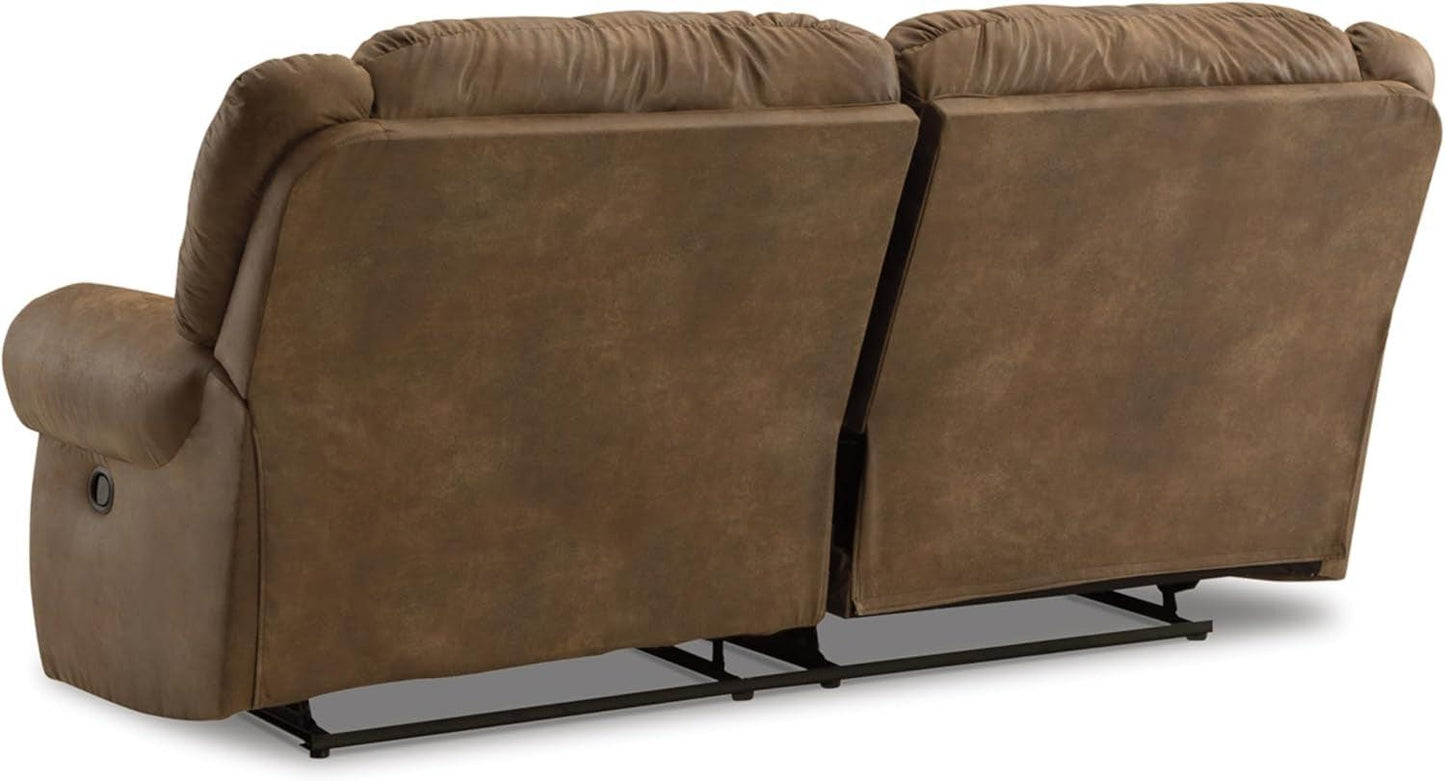 Boothbay Faux Leather 2 Seat Reclining Sofa Dark Brown