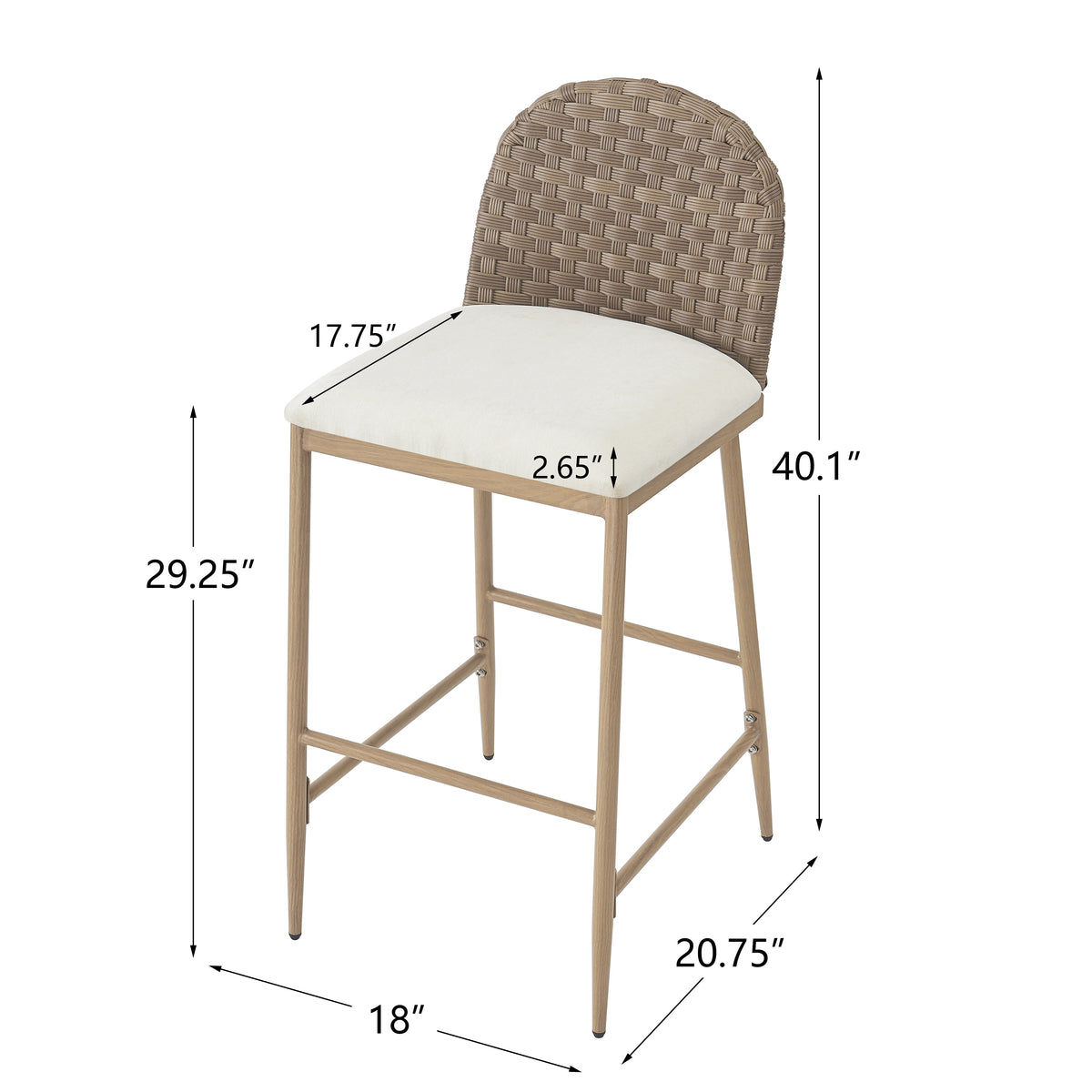29.5" Farmhouse Barstools Set of 2