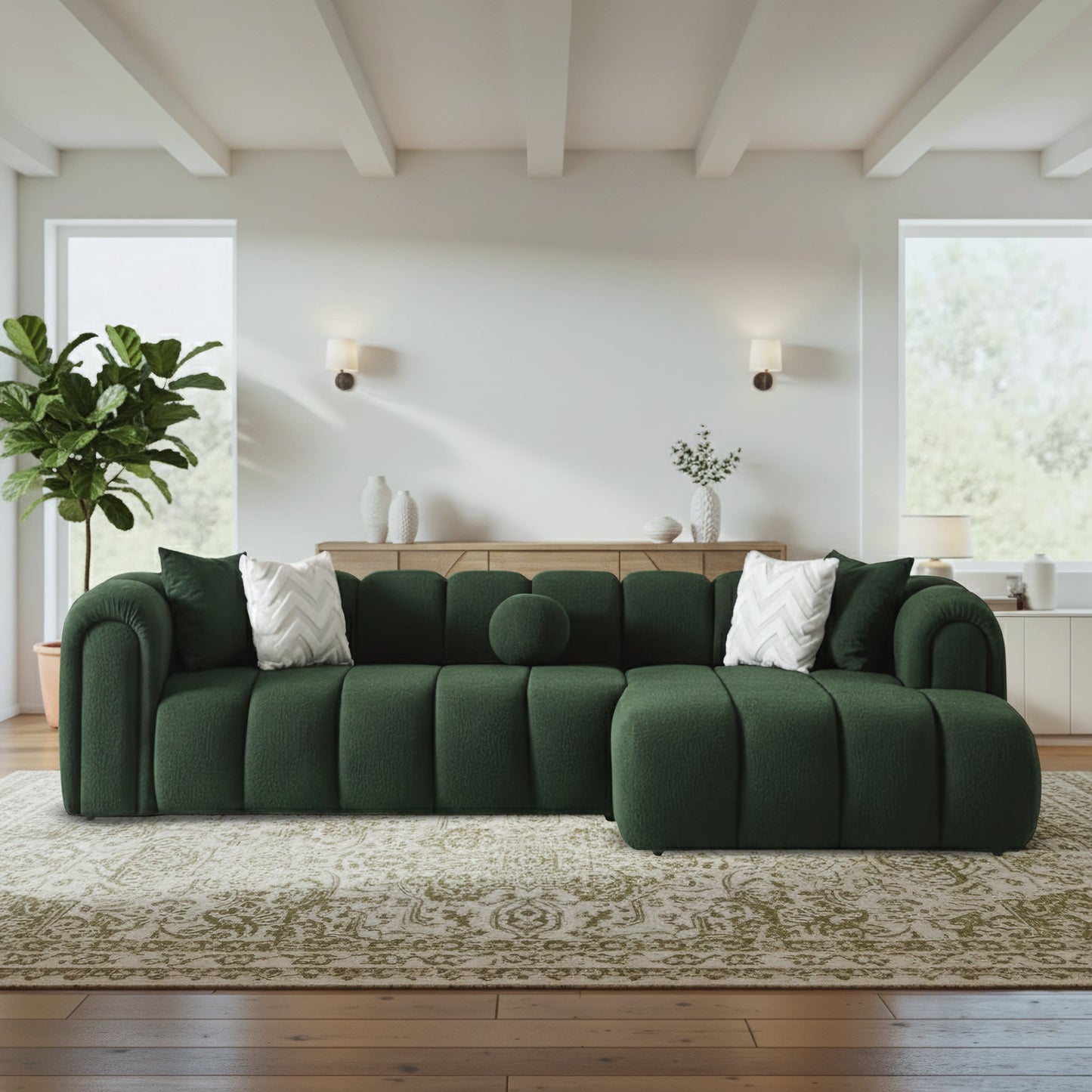 Beatrice Modern Tufted Dark Sectional