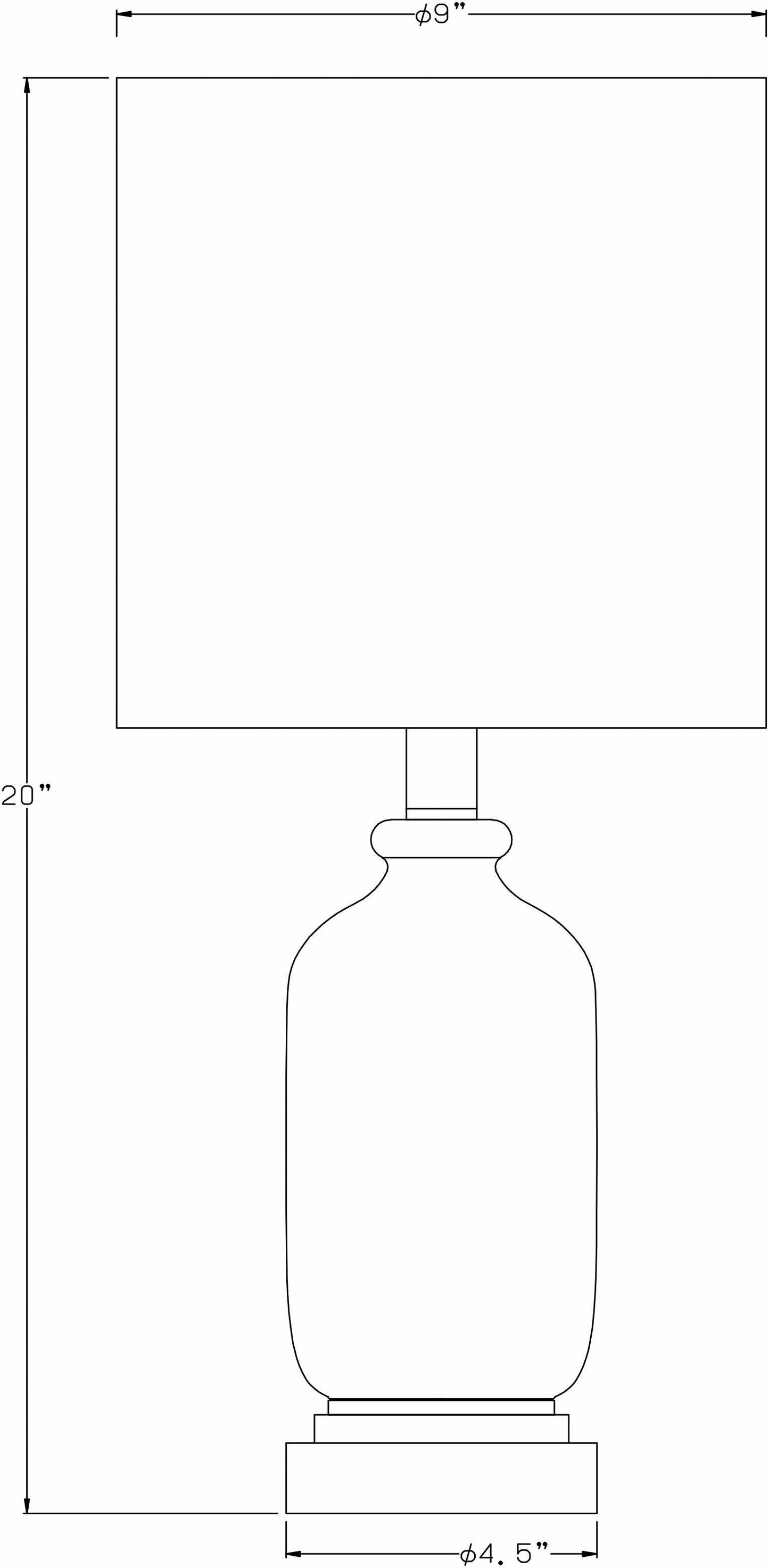 Dalvey Rustic Brown Cylindrical Table Lamp