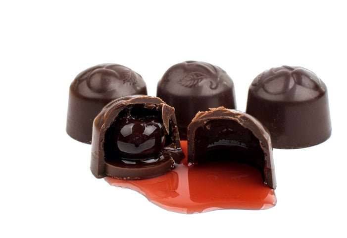 Andy Anand Chocolate Covered Cherries – Vegan Dark Chocolate Cordials Made with 60% Dark Chocolate (Cocoa Butter), 24 pcs