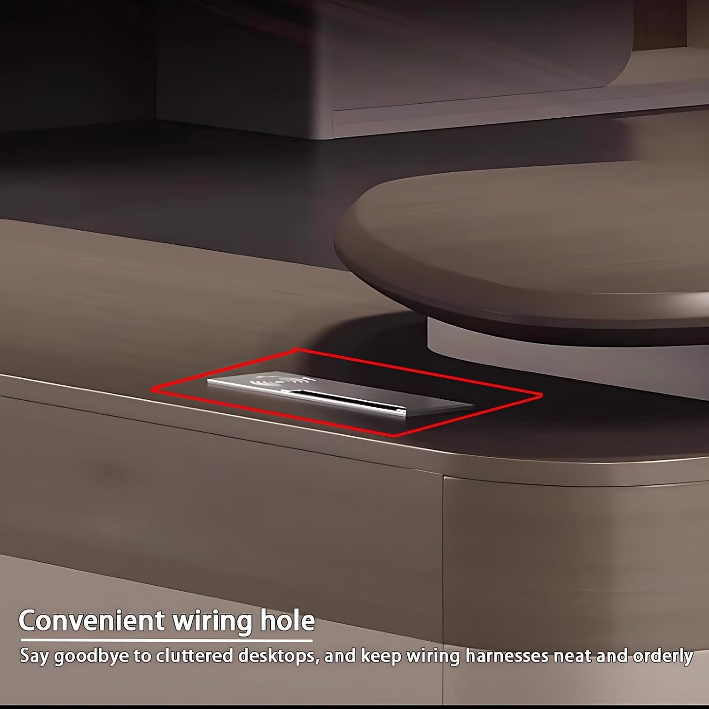 L Shaped Solid Wood Desk With Hidden Cable Hole 141.7 In