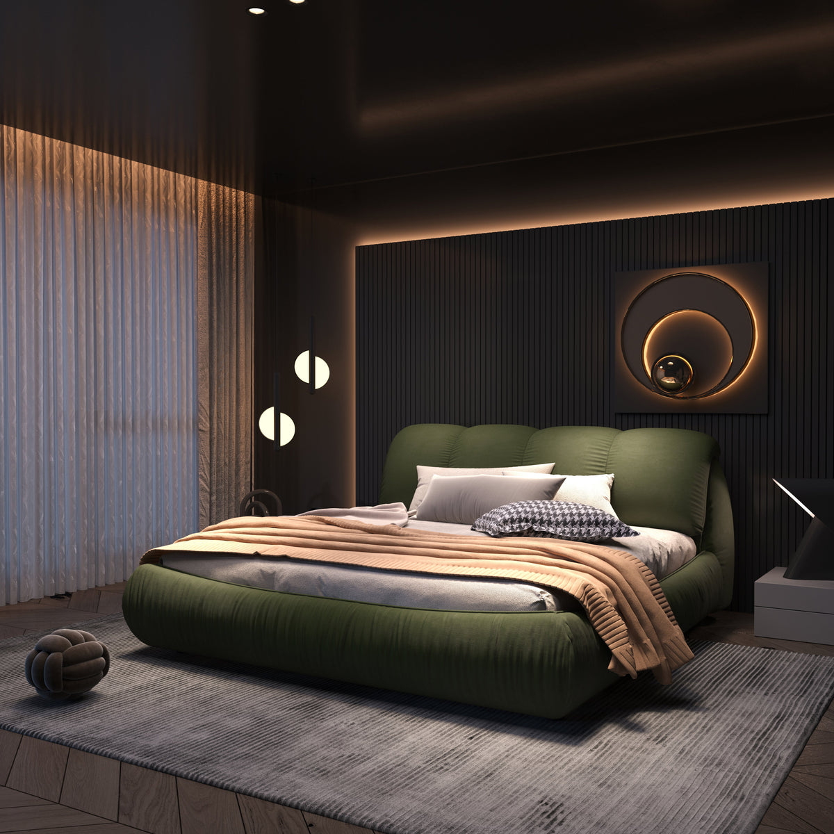 King Size Luxury Upholstered Platform Bed