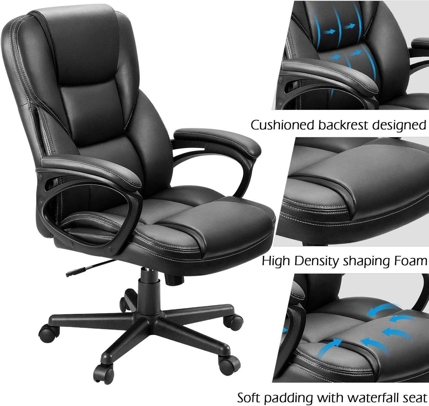 Office Executive Chair Black Lumbar Support Desk Chair