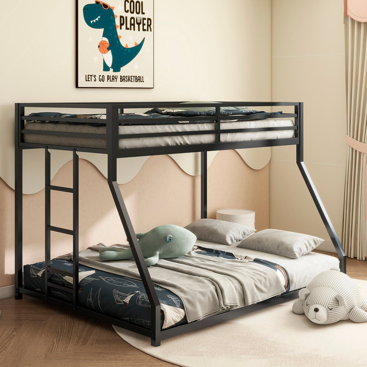 Adam Sturdy Twin Over Full Bunk Bed Metal