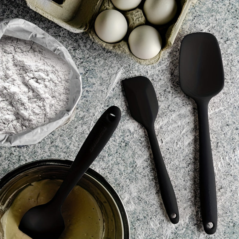 6Piece HeatResistant Silicone Spatula Baking Tool Set