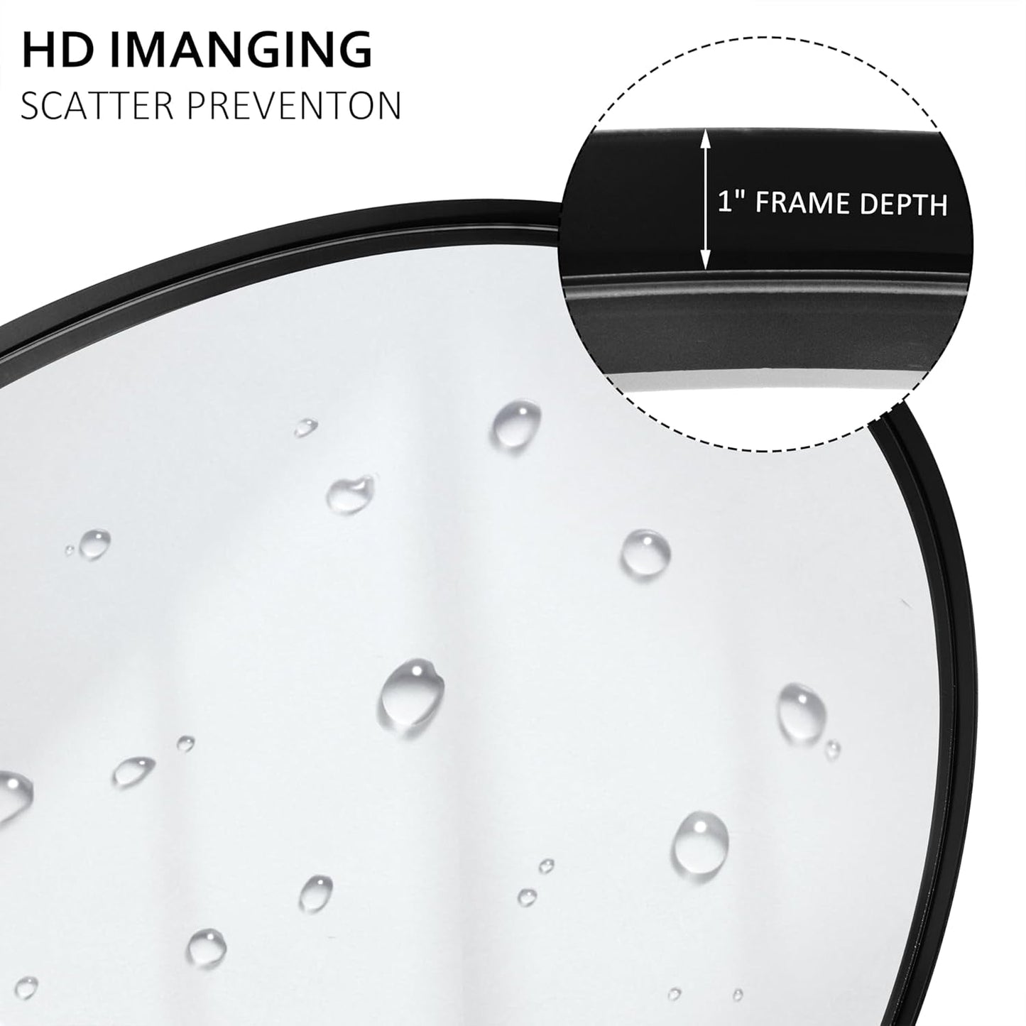 18x28 Black Oval Wall Mirror For Modern Home Decor In Bathrooms Hallways And Entryways