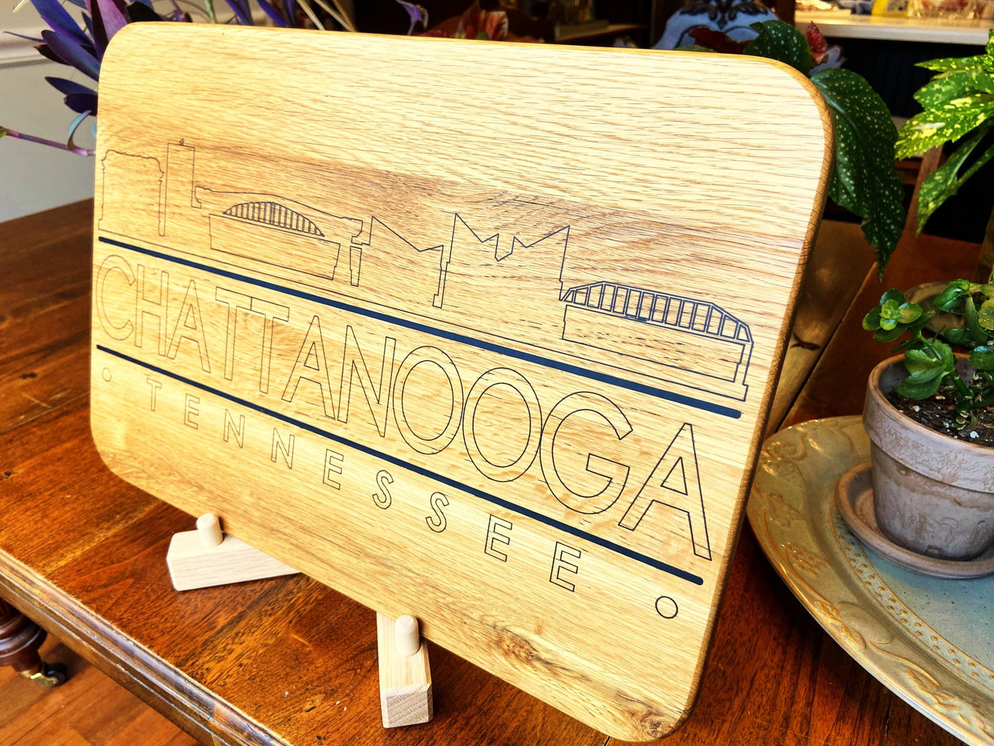 Chattanooga Skyline Charcuterie Board - Handmade White Oak