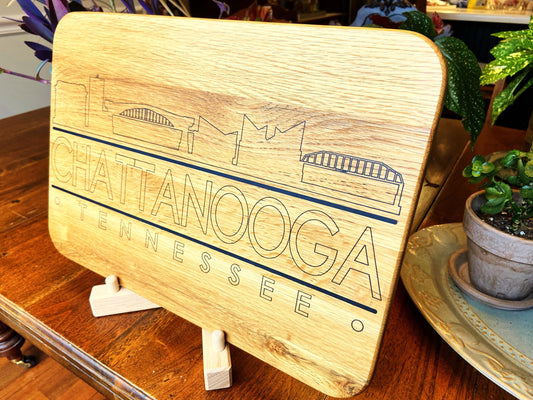 Chattanooga Skyline Charcuterie Board - Handmade White Oak