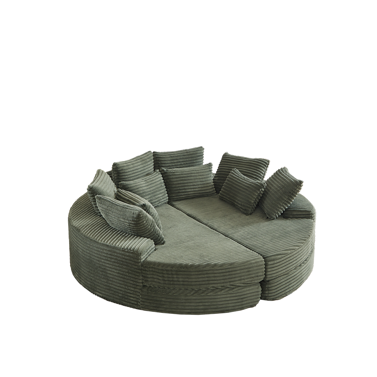 78.5-Inch Corduroy Round Oversized Recliner