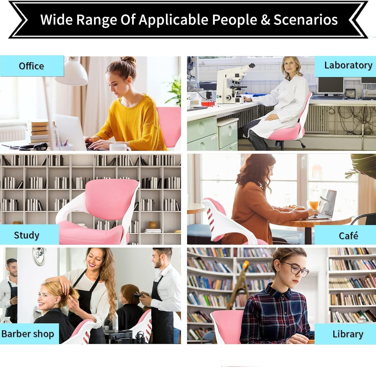 Ergonomic Drafting Chair Pink With Lumbar Support All Day