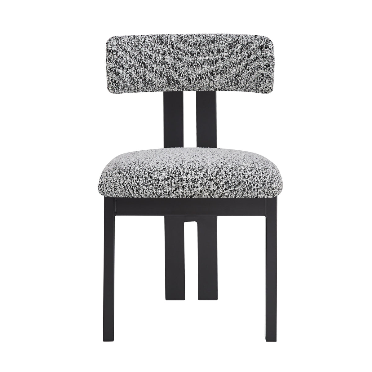 Upholstered Armless Dining Chairs With Metal Legs (Set of 2)