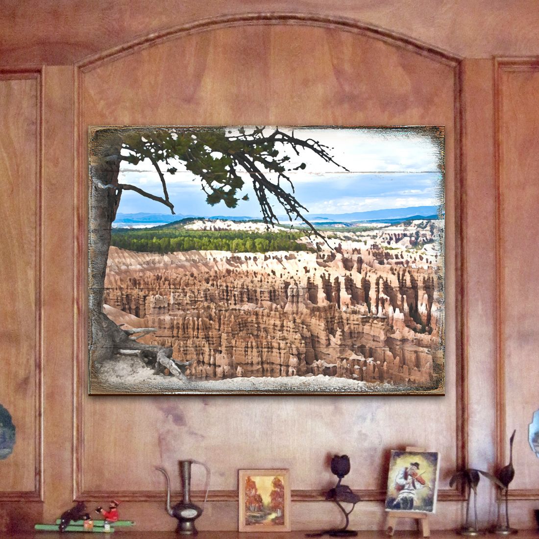 Canyon Tree View Art Wooden Wall Art by Nature Wonders - Nature Wildlife Decor  - 95281B