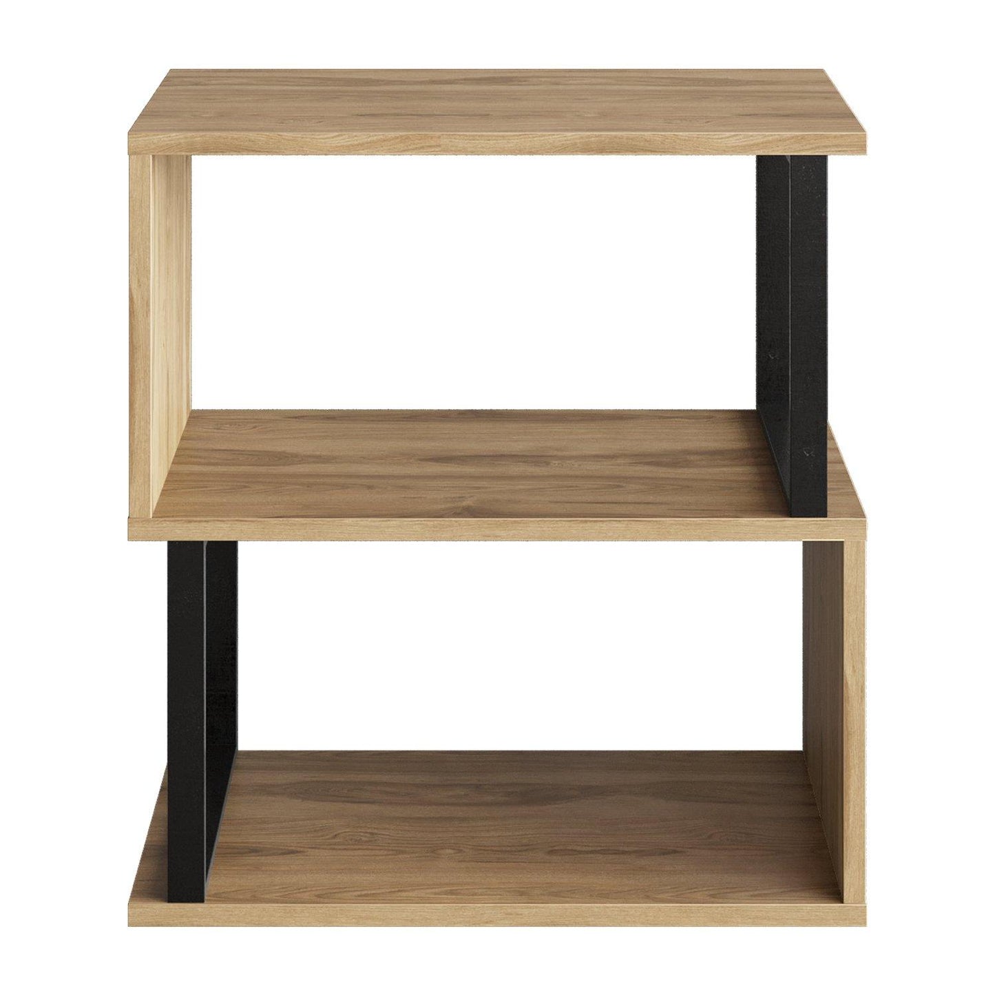Lima 25'' Metal Wood Side End Table