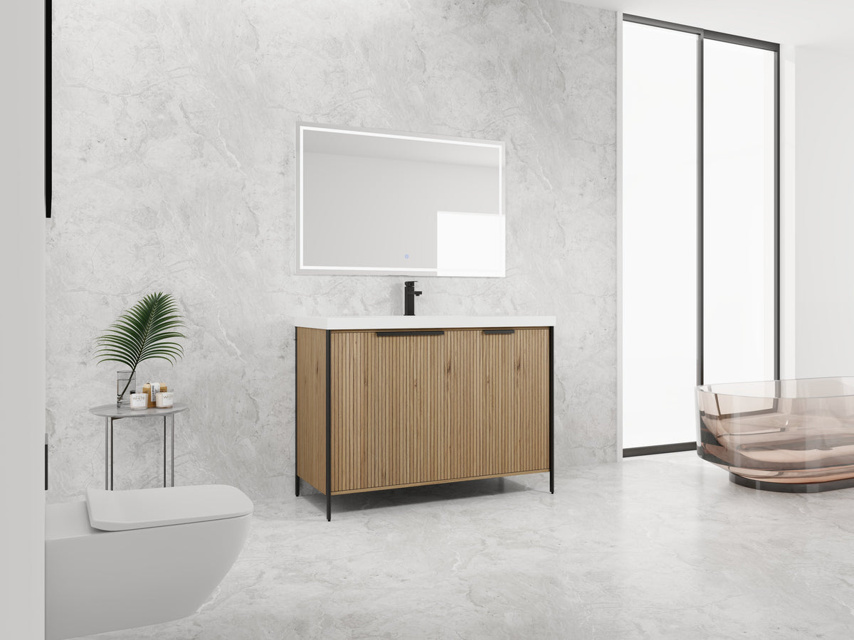 48" Freestanding Bathroom Vanity with Resin Sink