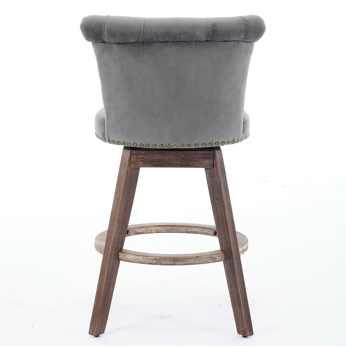 26" Counter Height Bar Stools Set of 2, 360° Swivel Stools