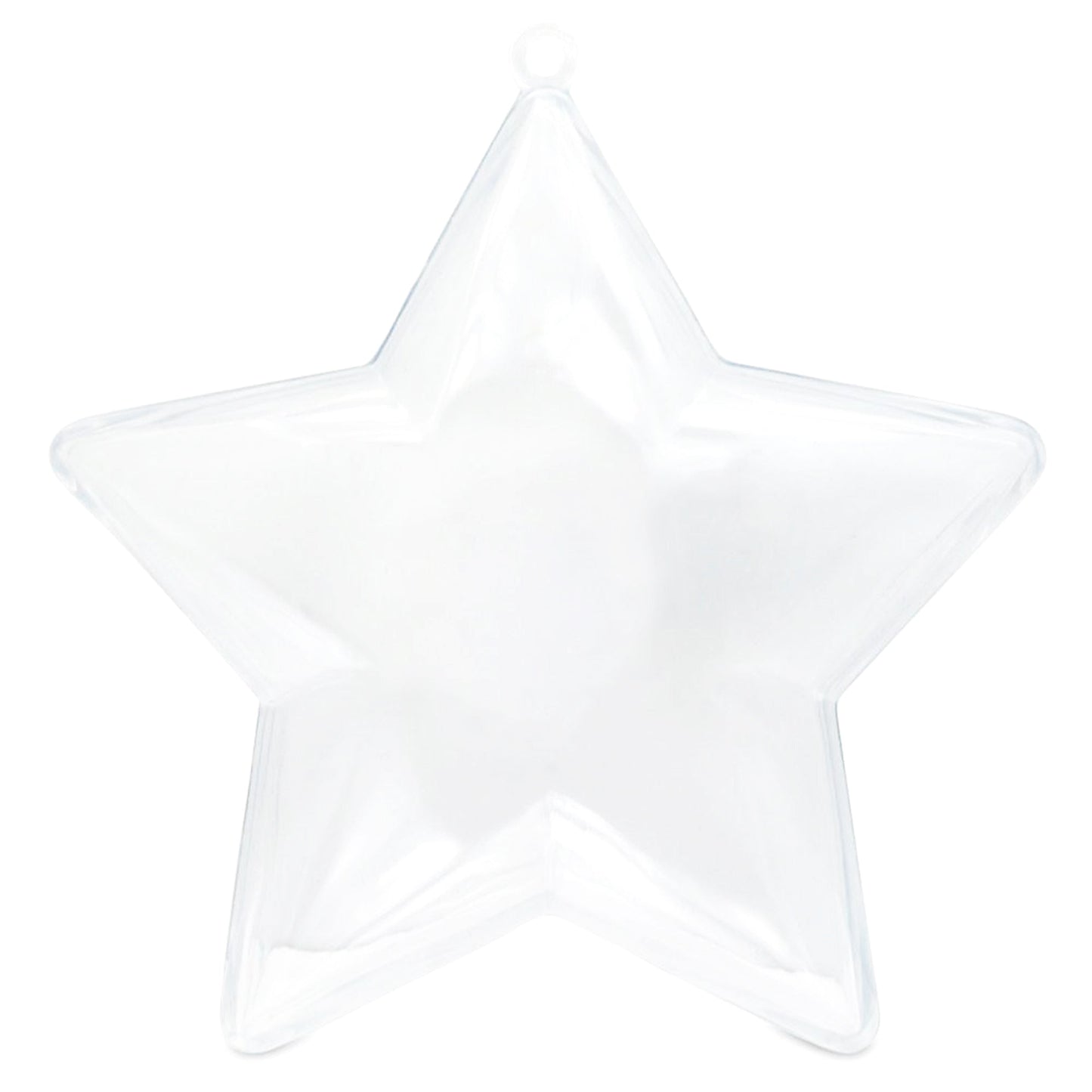 Set of 3 Openable Fillable Clear Plastic Star Christmas Ornaments DIY Craft 3.5 Inches