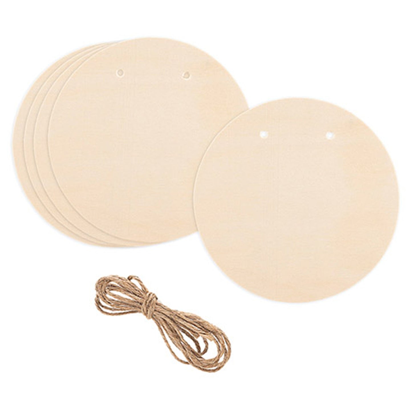 Unfinished Unpainted Wooden 6 Circles Garland DIY Craft 60 Inches